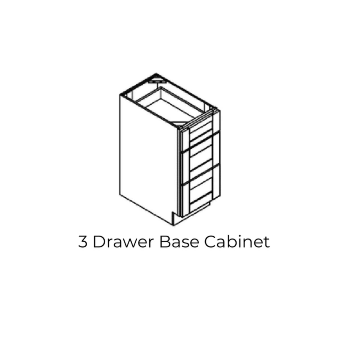 Bryce Shaker Ash Gray - DB24-BSAG | Base Triple Drawer