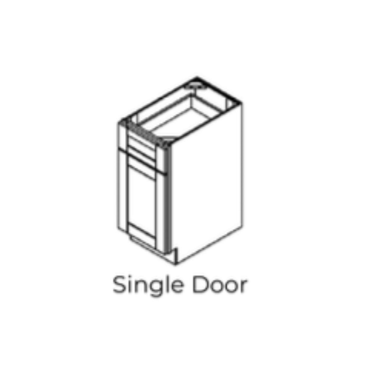 Bryce Shaker Ash Gray - B12-BSAG | Base Single Door
