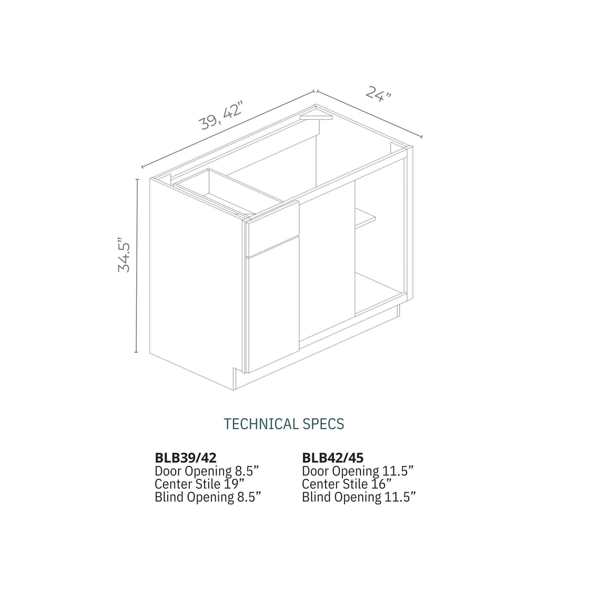 Nautica Milestone - BLB42/45-NM | Base Blind Corner
