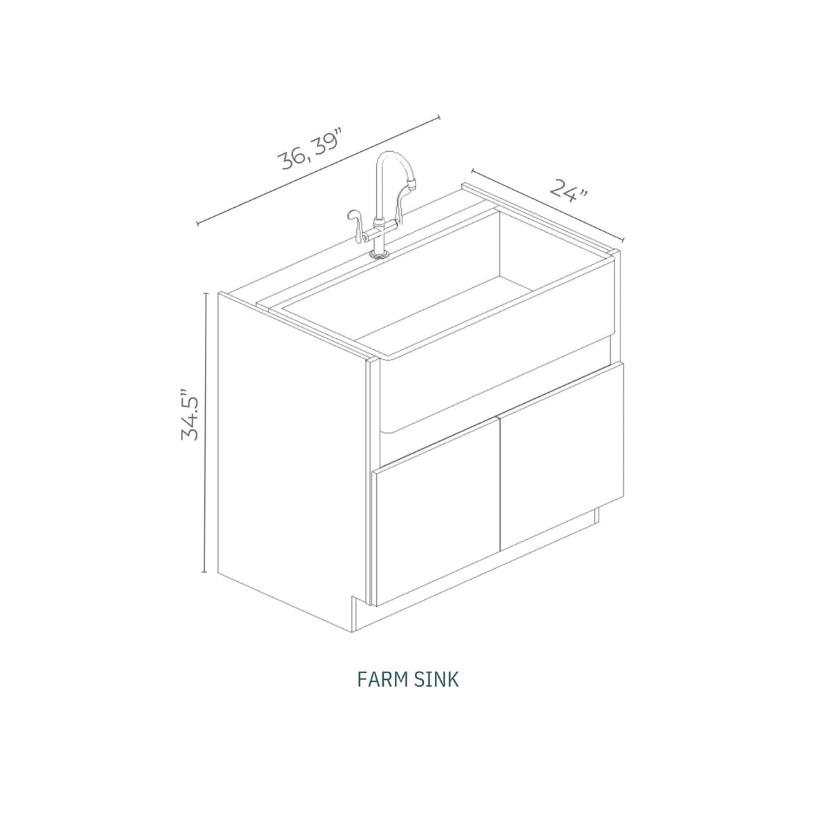 Echelon Cemento - FS36-EC | Sink Base