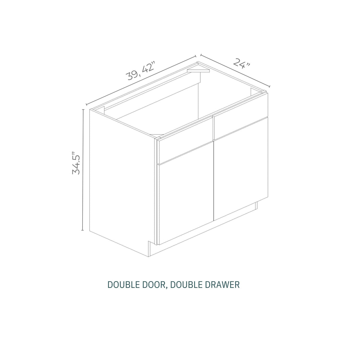 Linden Shaker Blue - SB42-LSB | Sink Base