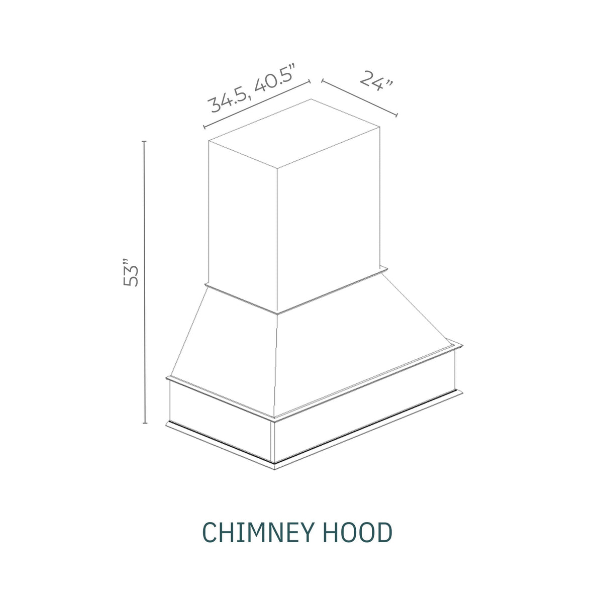 Linden Shaker Grey - CH42-LSG | Range Hood