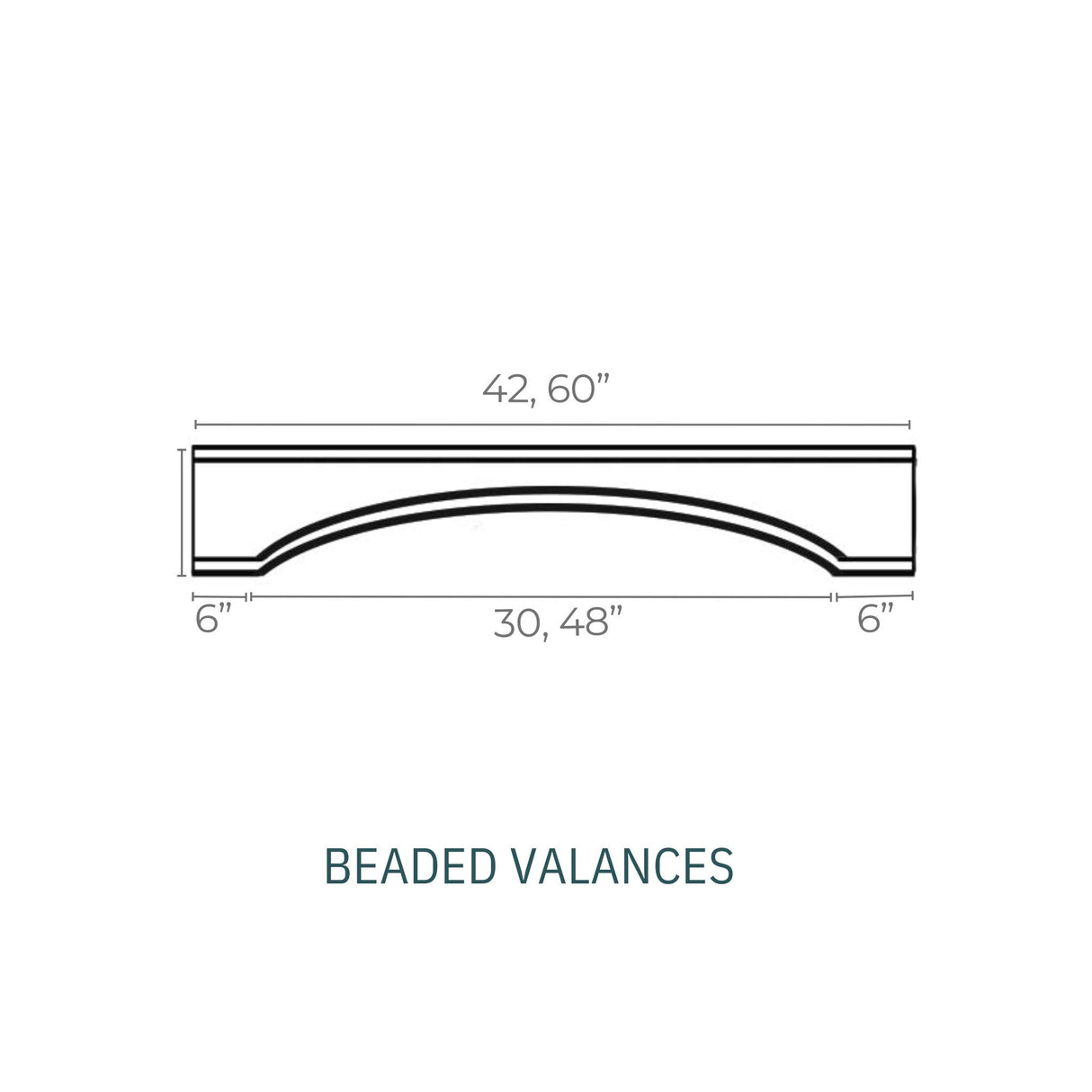 Linden Shaker Ashen - GBVAL60-LSA | Valances