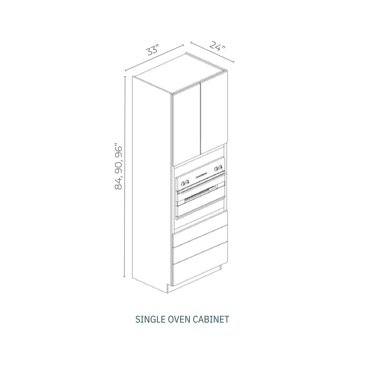 Alderton Oatmeal - OCS3390-1-AO | Single Oven Cabinet