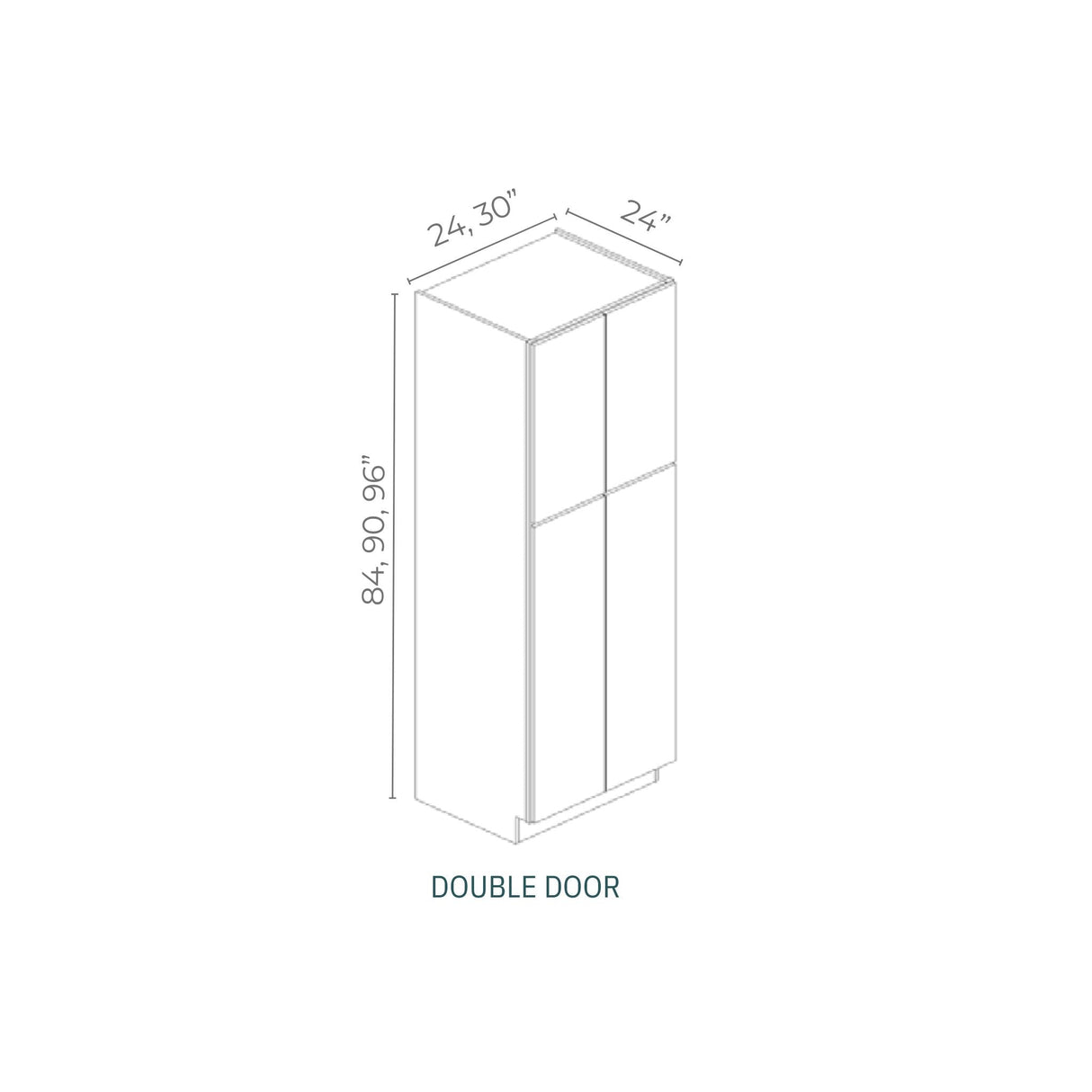 Echelon Cemento - TP309624-EC | Tall Pantry Cabinets