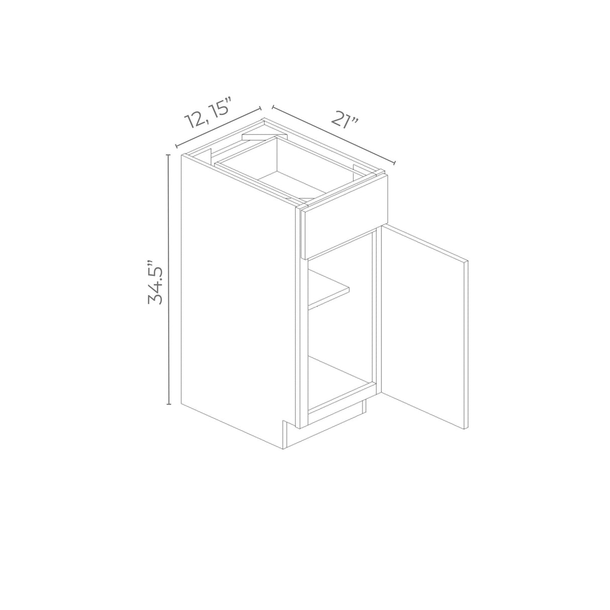 Linden Shaker Espresso - VB15-LSE | Drawer Vanities