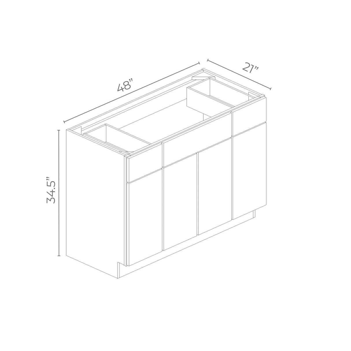 Linden Shaker Espresso - VSD48-LSE | Consoles Vanities