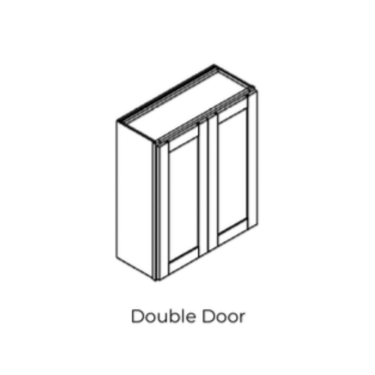 Bryce Shaker Ash Gray - W2430-BSAG | Wall Double Door