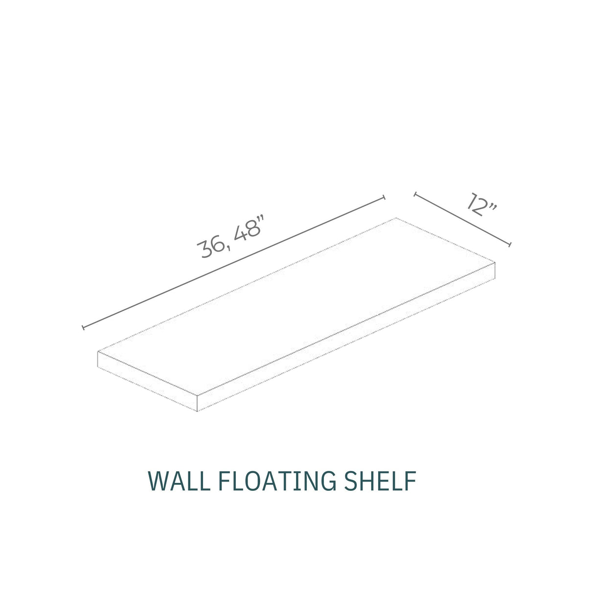 Linden Shaker Espresso - WSF3612-LSE | Floating Shelf