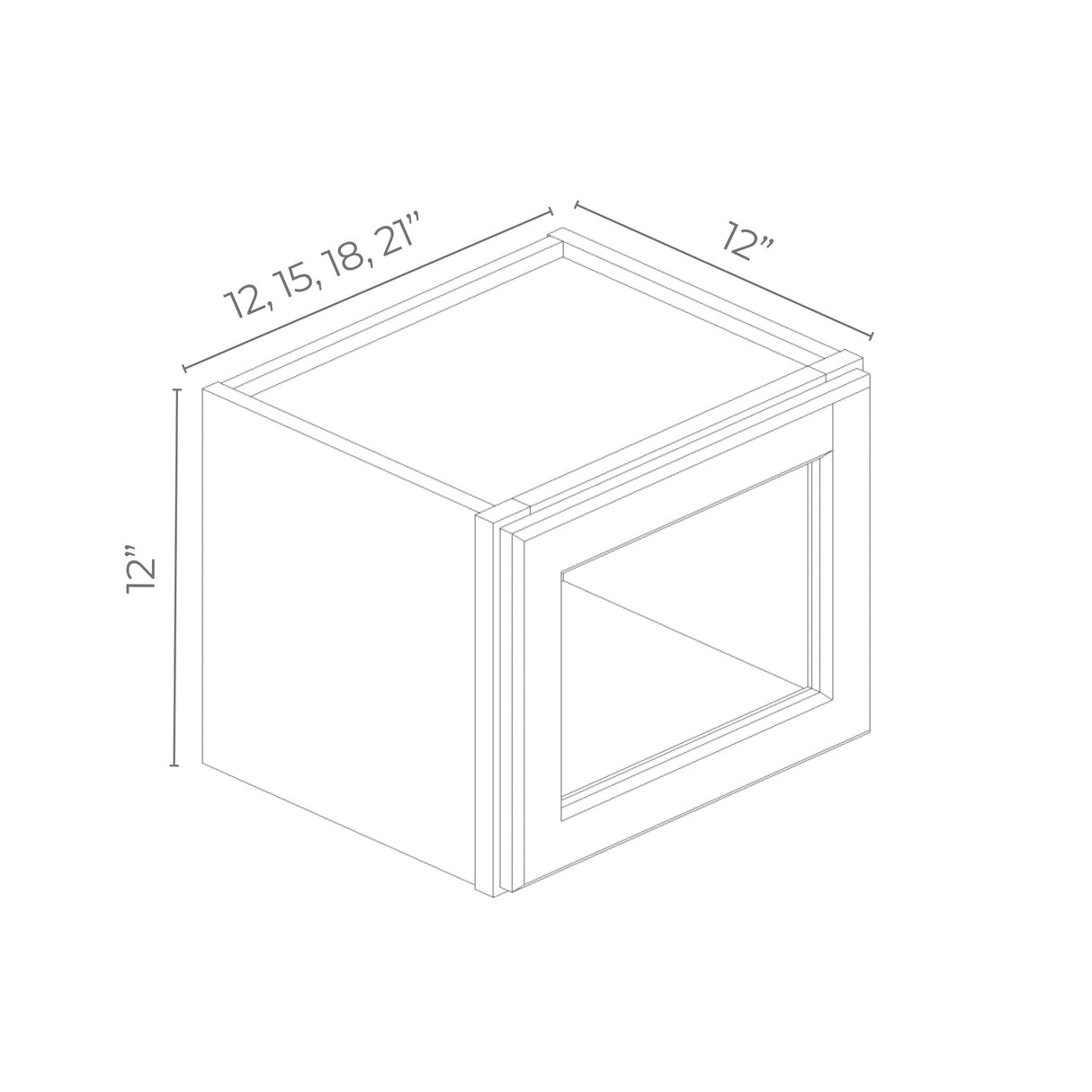 Linden Shaker Ashen - W1212GD-LSA | Wall Glass Doors