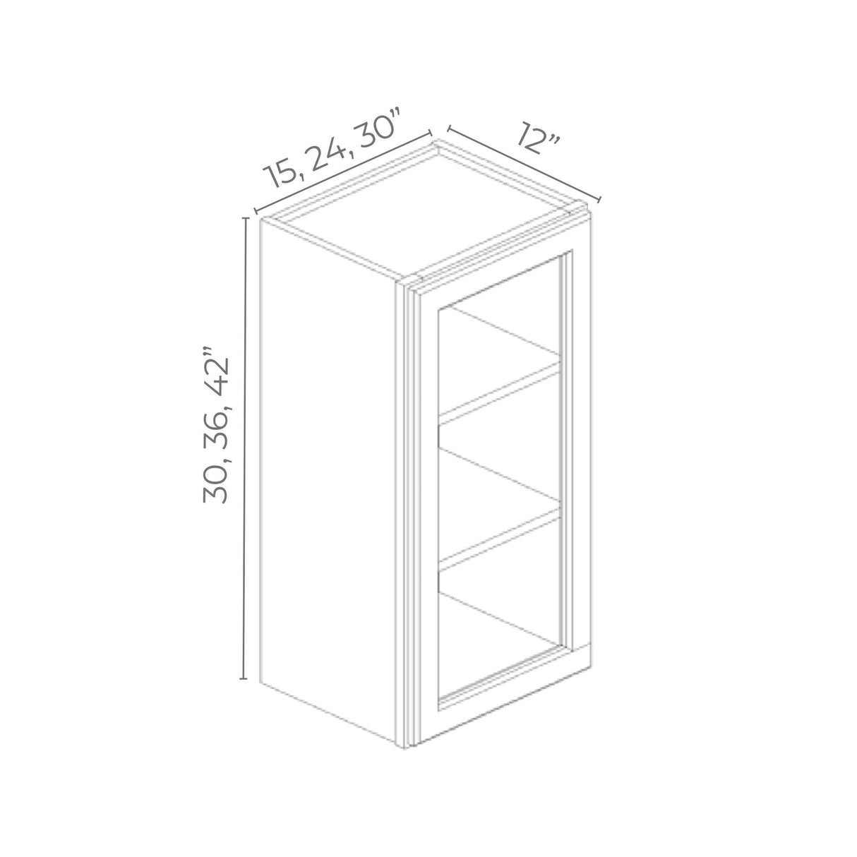 Nautica Milestone - W2436GD-NM | Wall Glass Doors
