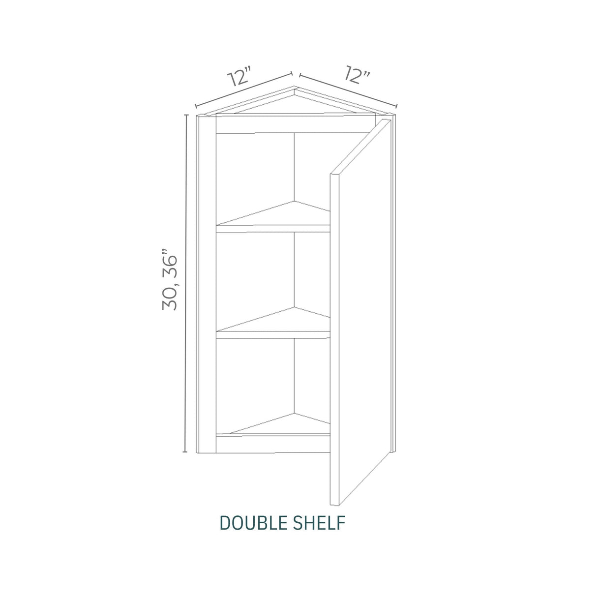 Alderton Oatmeal - WAE36-AO | Wall End Shelf