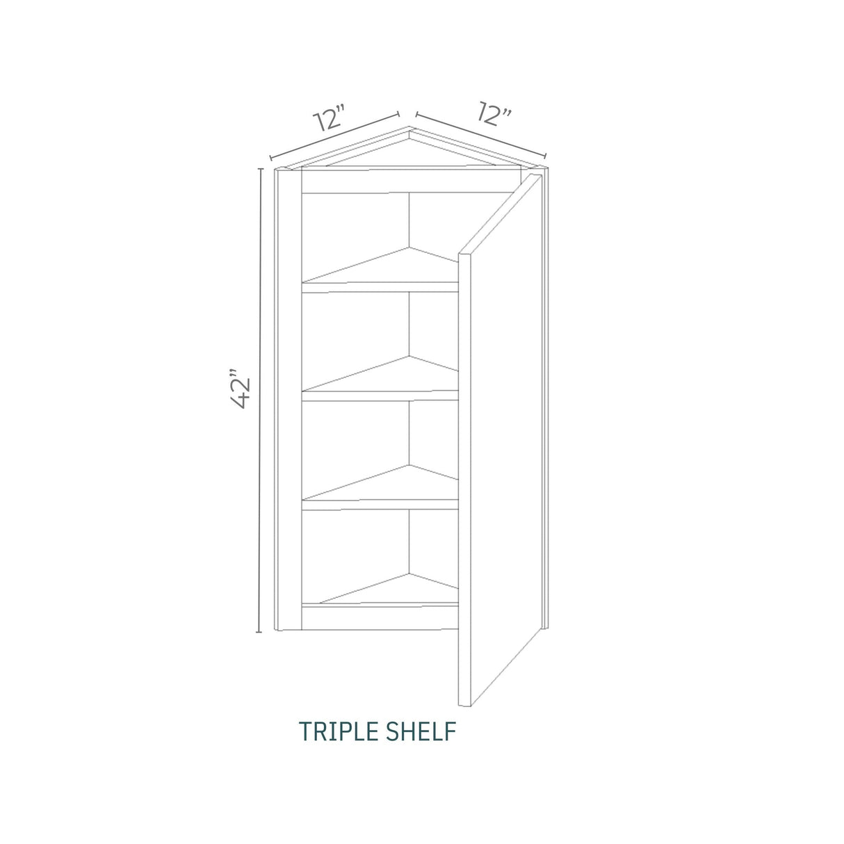 Echelon Cemento - WAE42-EC | Wall End Shelf