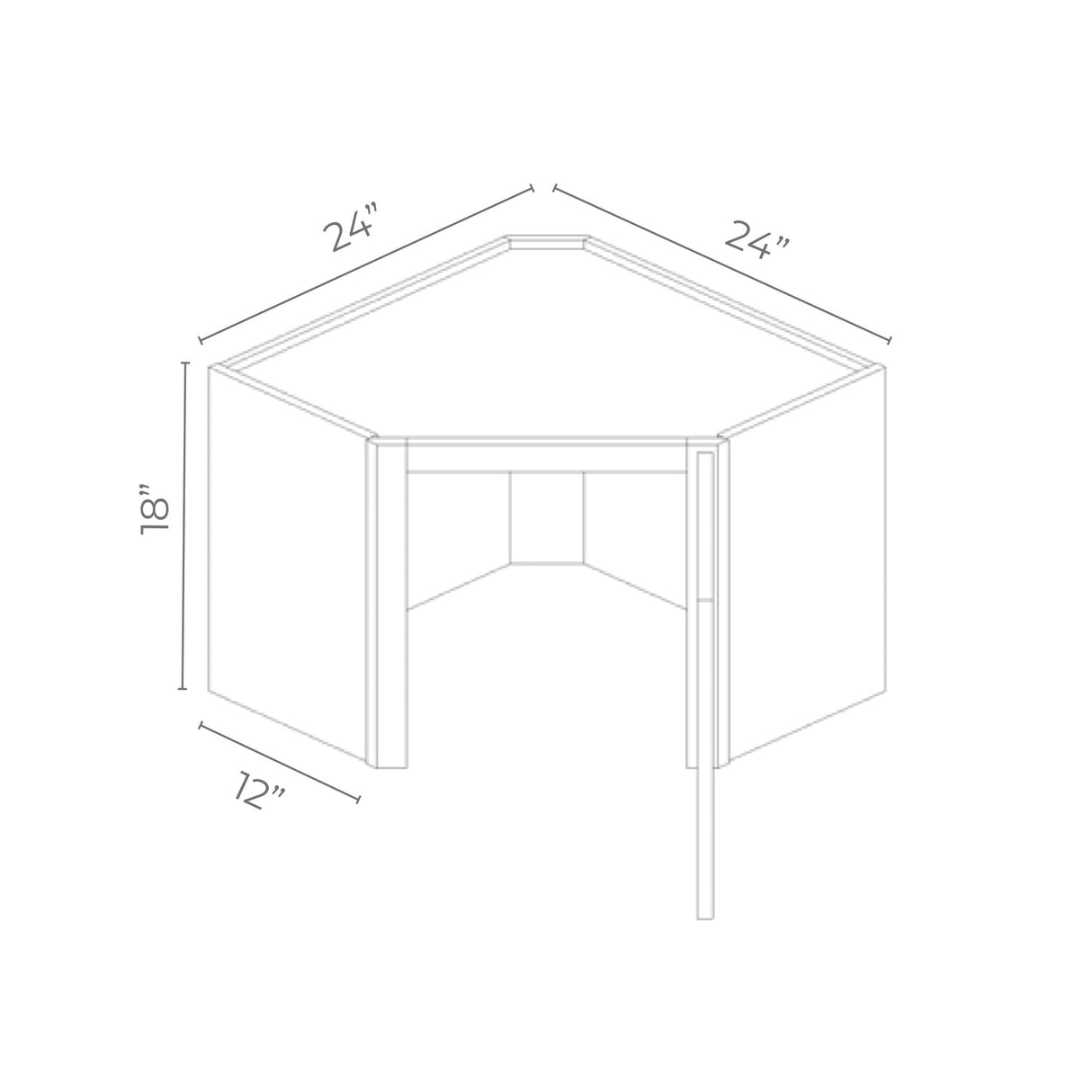 Linden Shaker Blue - WDC2418G-LSB | Wall Corner