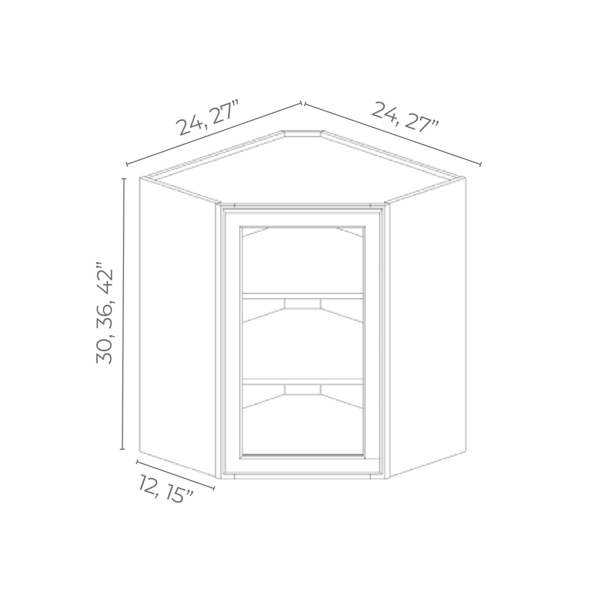 Linden Shaker Grey - WDC274215GD-LSG | Wall Glass Doors