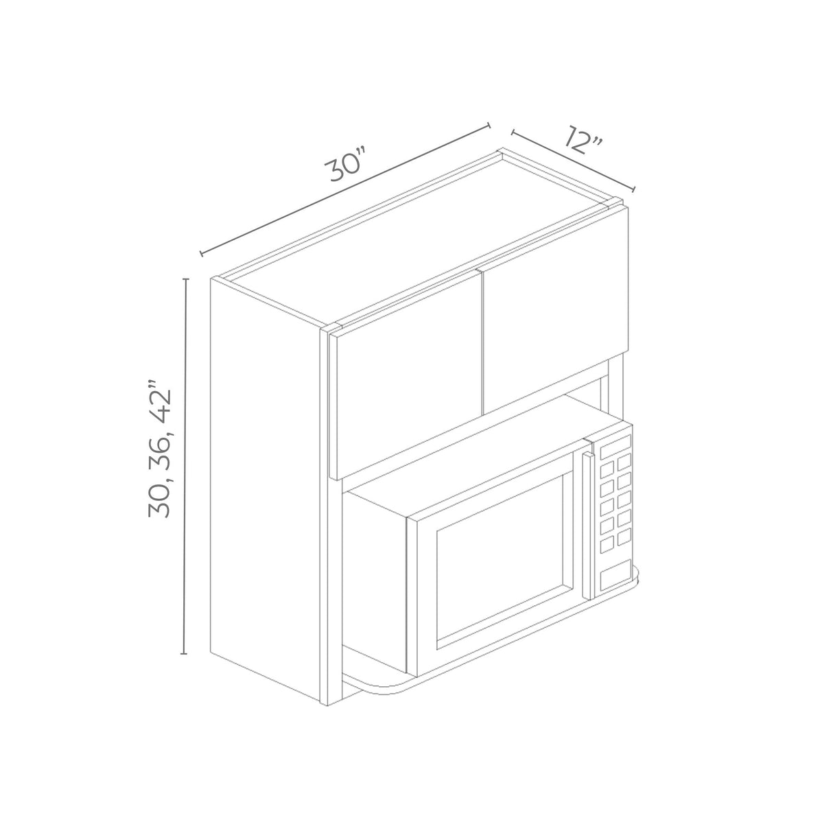 Linden Shaker Karamel - WMO3042-LSK | Wall Microwave