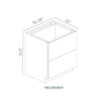 Linden Shaker Pine - 2DB30-LSP | Drawer Base