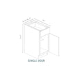 Armada Blanco - B18-AB | Base Single Door