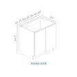 Armada Blanco - B30FH-AB | Base Double Door
