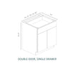 Armada Blanco - B27-AB | Base Double Door, Single Drawer