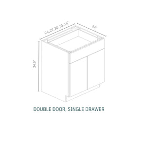 Armada Blanco - B24-AB | Base Double Door, Single Drawer
