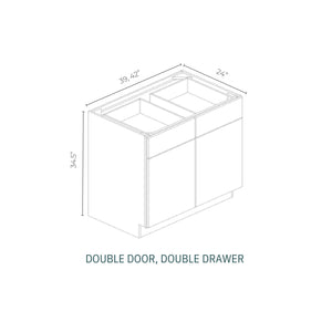 Armada Blanco - B39-AB | Base Double Door, Double Drawer