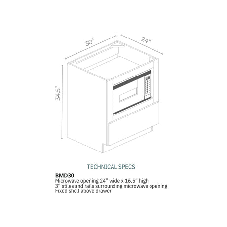 Linden Shaker Pine - BMD30 (FC)-LSP | Base Microwave