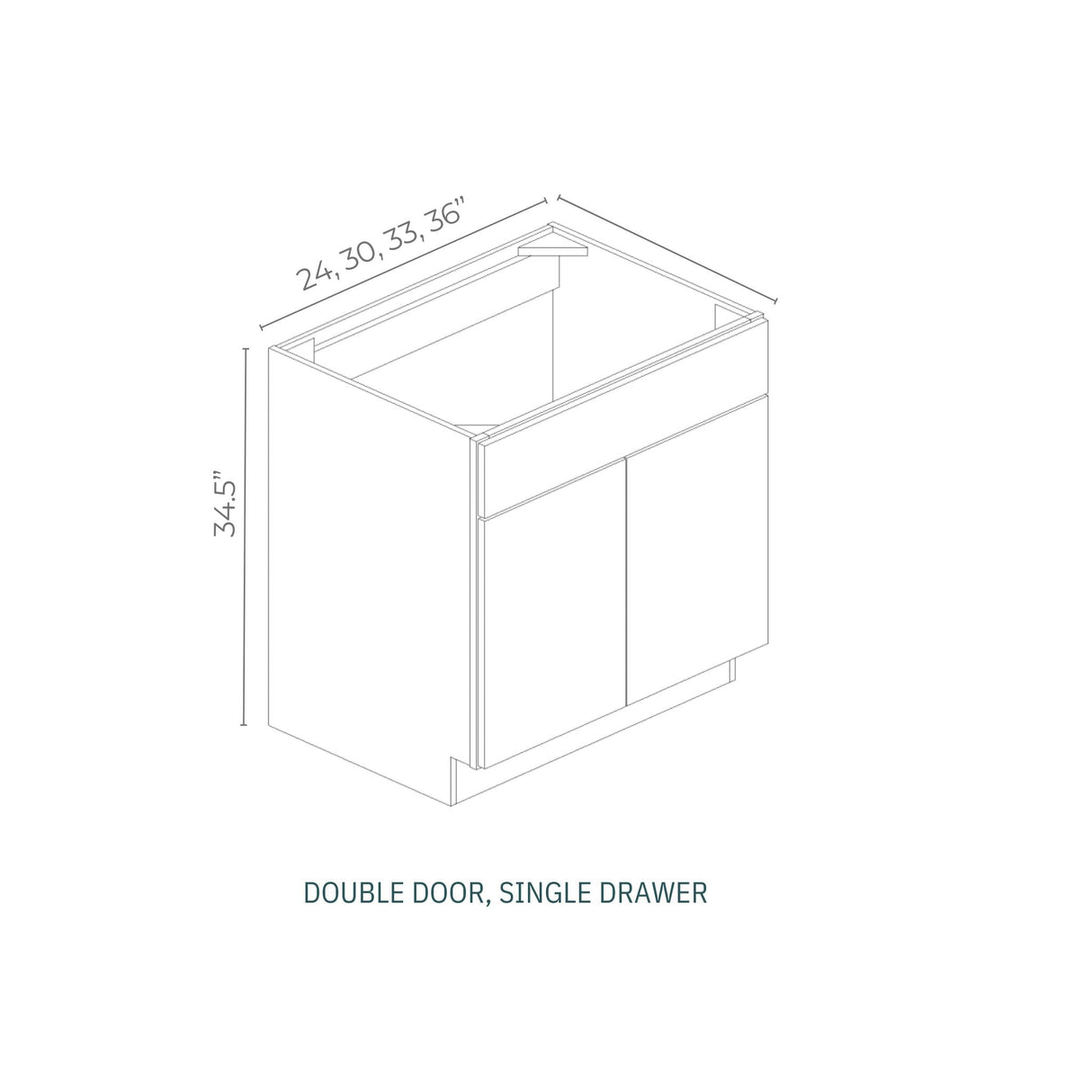 Linden Shaker Oatmeal - SB24-LSO | Sink Base