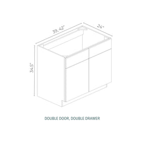 Linden Shaker Oatmeal - SB39-LSO | Sink Base