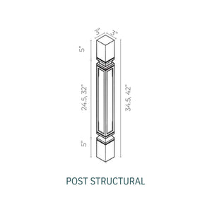 Linden Shaker Pine - SP42-LSP | Post