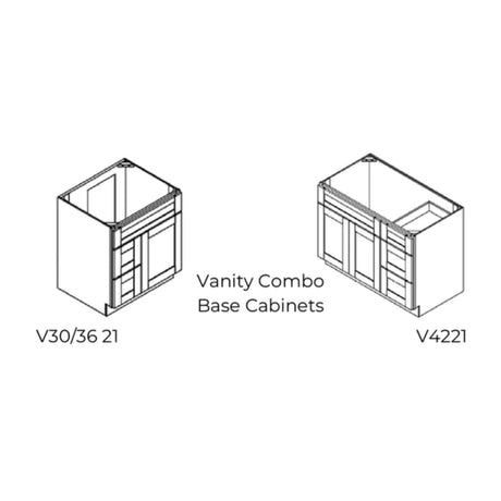 Bryce Shaker Ash Gray - V3621DR-BSAG | Vanitiy Combo Base