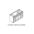 Bryce Shaker Ash Gray - VSDB48-BSAG | Vanitiy Combo Base 2 Doors 6 Drawer