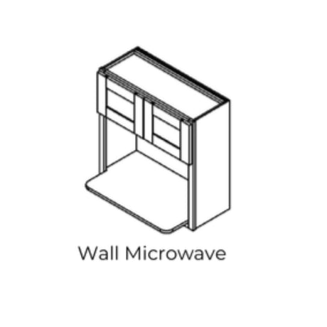 Modern Shaker Snow White - WBCM3042-MSSW | Wall Microwave