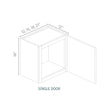 Linden Shaker Pine - W2118-LSP | Wall Single Door