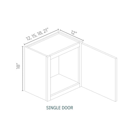 Armada Blanco - W1218-AB | Wall Single Door