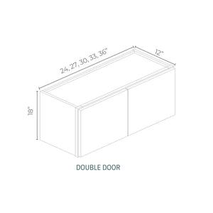 Linden Shaker Pine - W3318-LSP | Wall Double Door