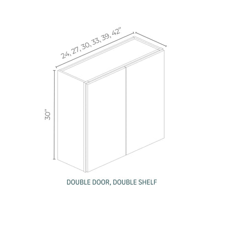 Armada Blanco - W2730-AB | Wall Double Door, Double Shelf