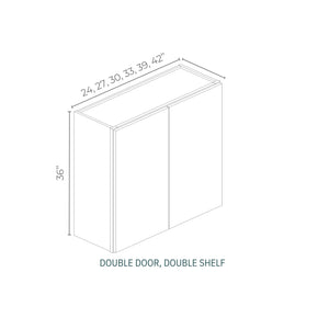 Armada Blanco - W2736-AB | Wall Double Door, Double Shelf