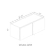 Linden Shaker Pine - W3612-LSP | Wall Double Door