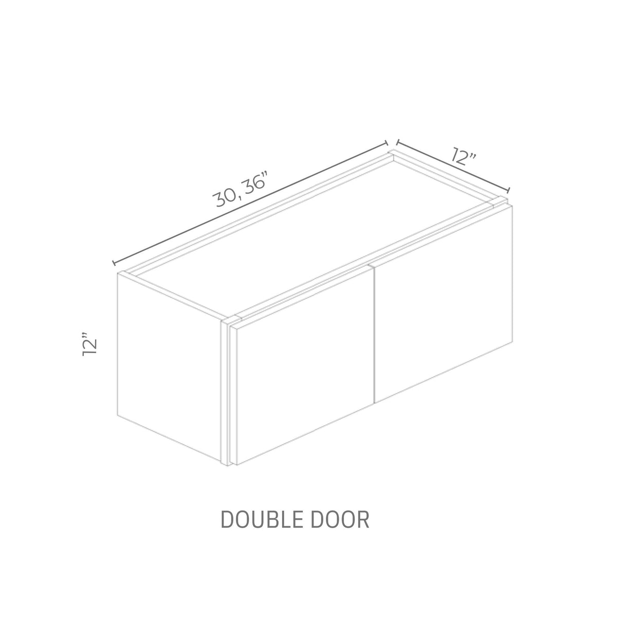 Linden Shaker Pine - W3612-LSP | Wall Double Door