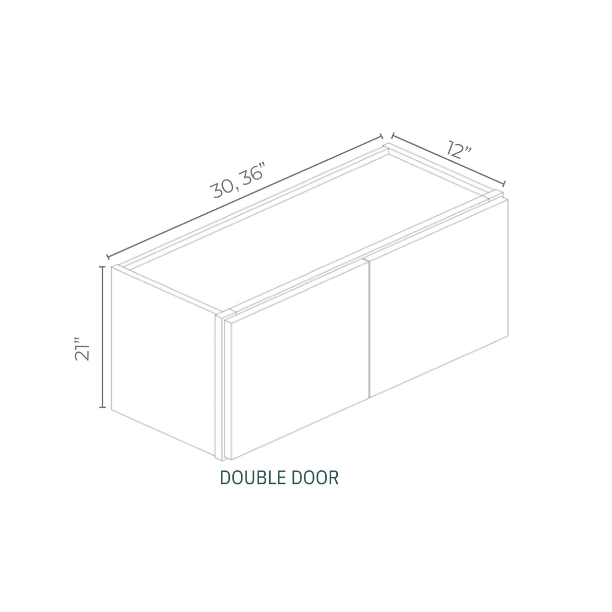 Linden Shaker Pine - W3021-LSP | Wall Double Door