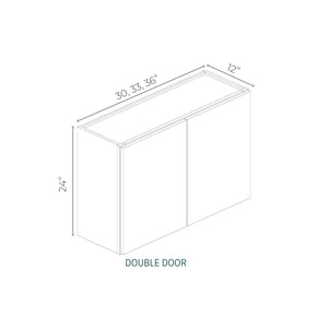 Linden Shaker Pine - W3624-LSP | Wall Double Door